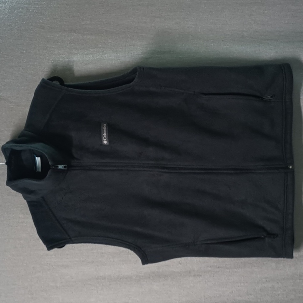 Columbia Vest Zipper Closure Front & Pockets Dark Gray Unisex